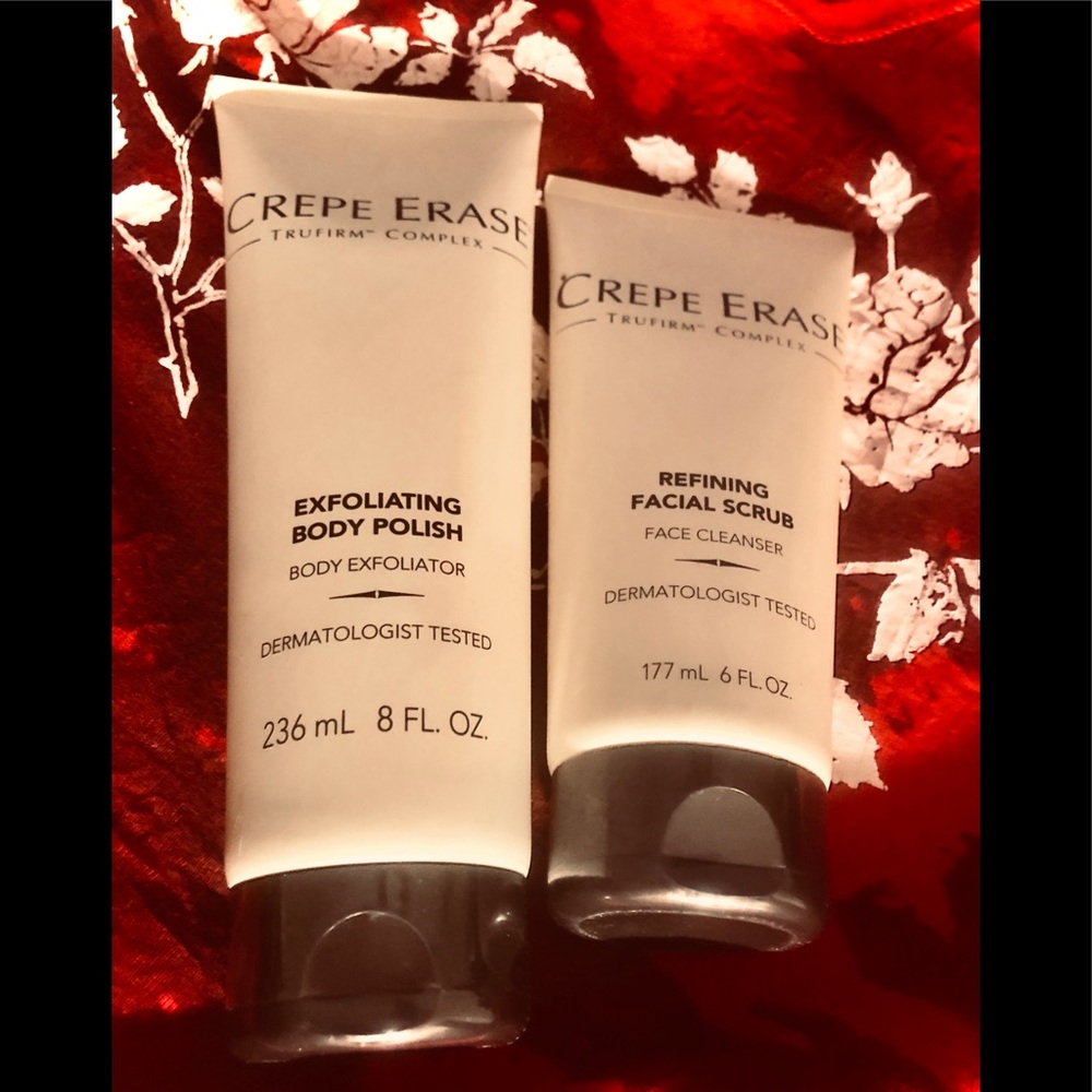 CREPE ERASE FACIAL SCRUB & LARGE BODY EXFOLIATER
